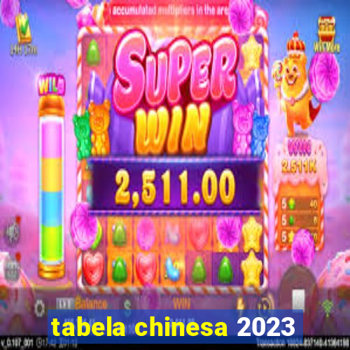 tabela chinesa 2023